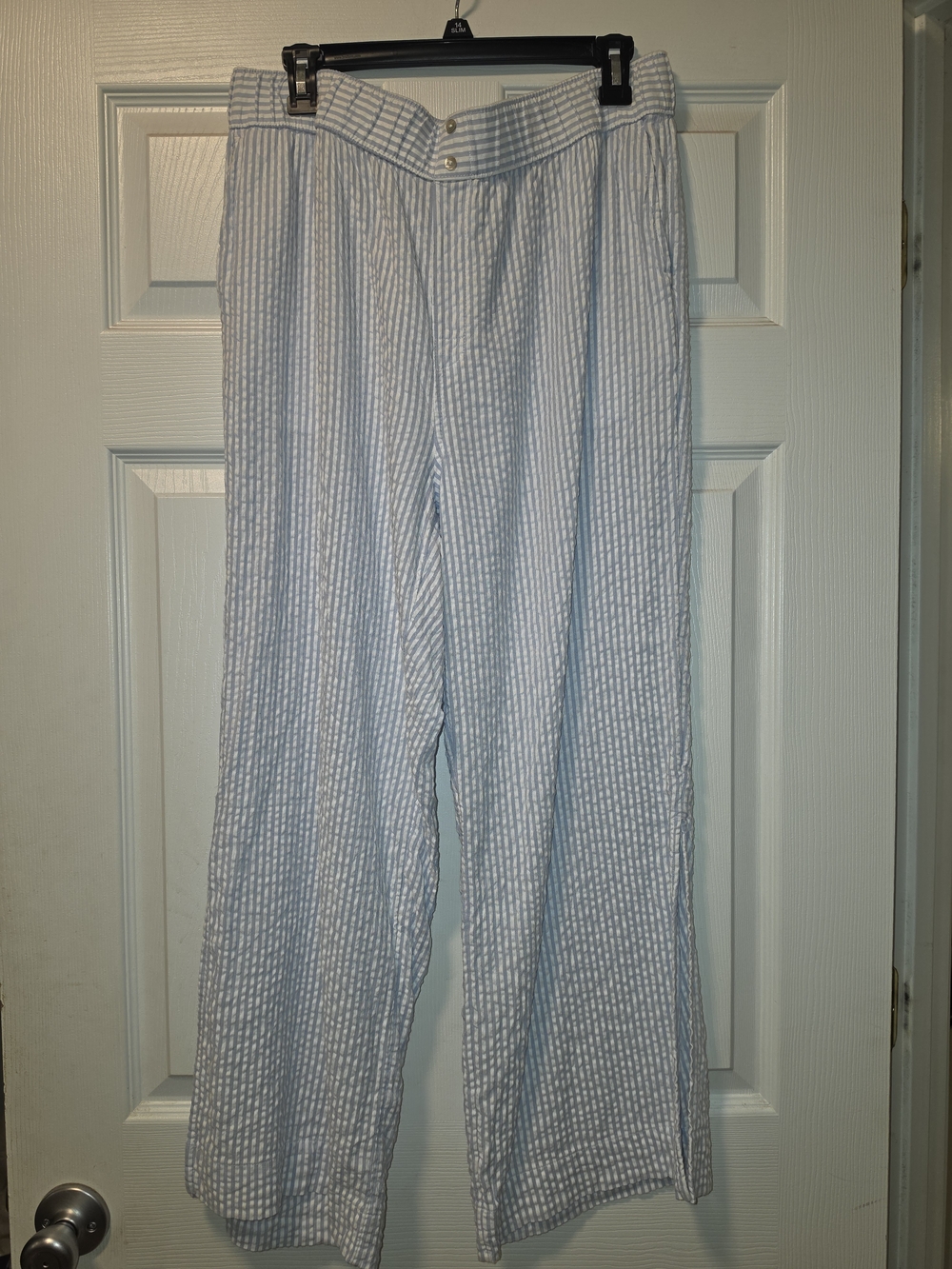 C&C California Blue and White Striped Pants